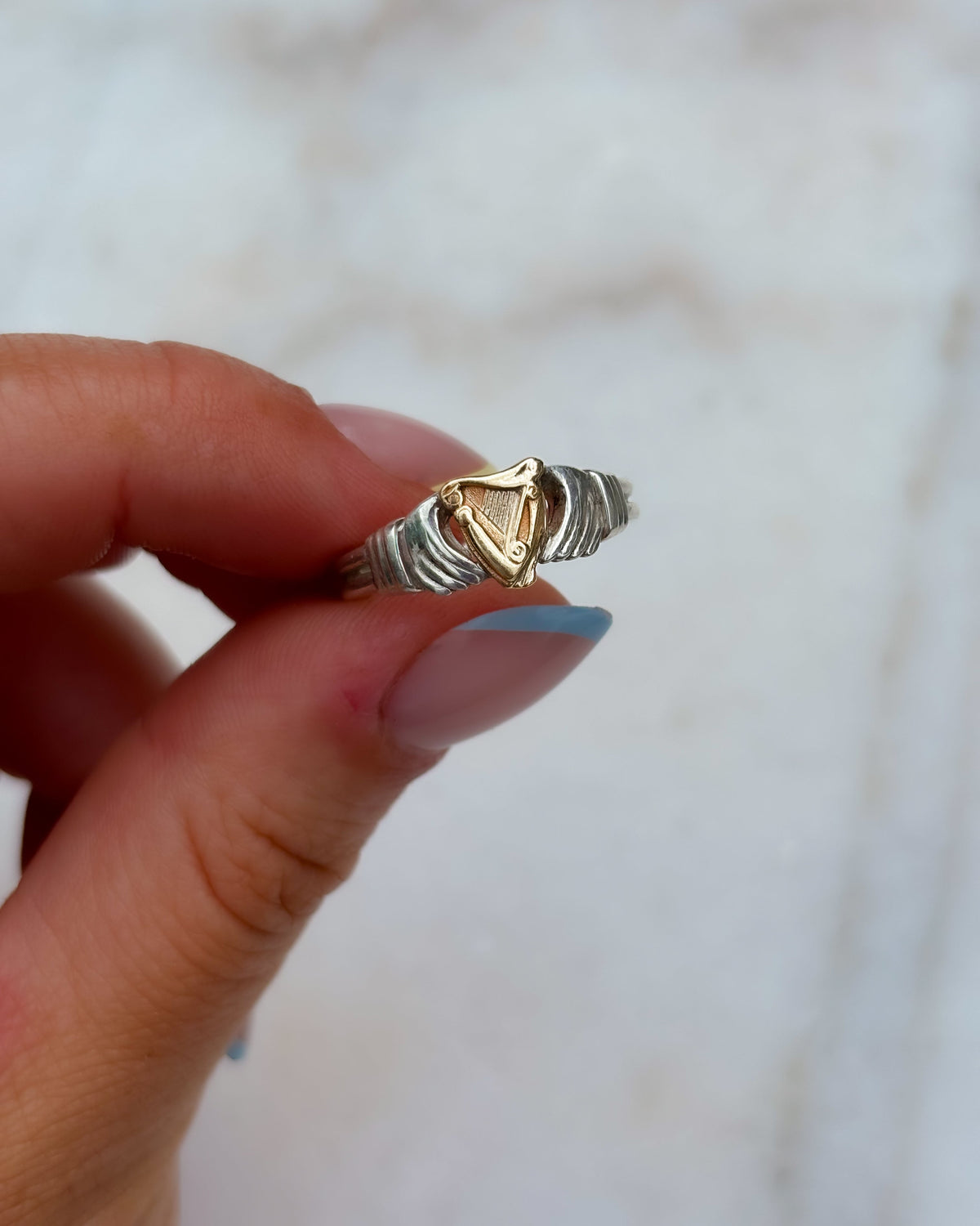 Two-Tone Fenian Harp Claddagh